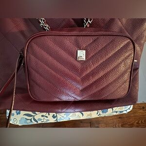 Elegant Burgundy Leather bag by Virsa bag